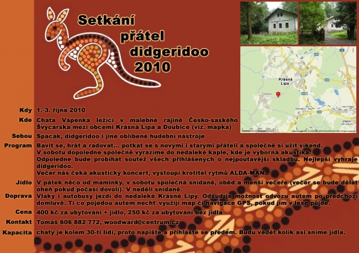 SETKÁNÍ PŘÁTEL DIDGERIDOO 1.-3.října 2010 SETKÁNÍ PŘÁTEL DIDGERIDOO 1.-3.října 2010